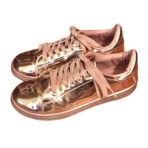 Charlotte Russe Metallic Rose Gold Sneakers